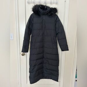 Lands’ End Women’s Down Maxi Coat Black